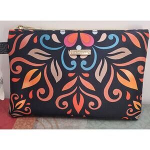 New Chula Wristlet Wallet Zip Top Colorful Fabric 4.5 X 7.5 Inch Boho